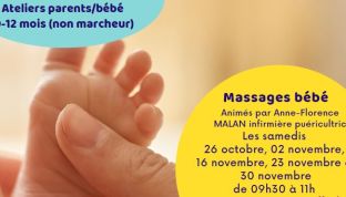 Ateliers massages parents bébé